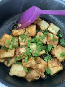 Pan-Fried Tofu with Egg Coating