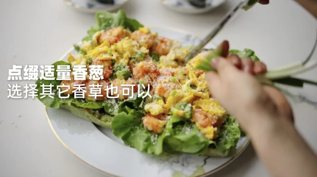 Spring Breakfast Formula: Shrimp & Scrambled Egg Sandwich