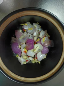 Tender Tofu and Sea Bass Clay Pot