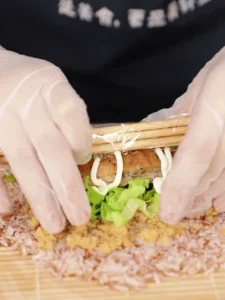 Make-Ahead Breakfast Rice Rolls with Chicken and Egg