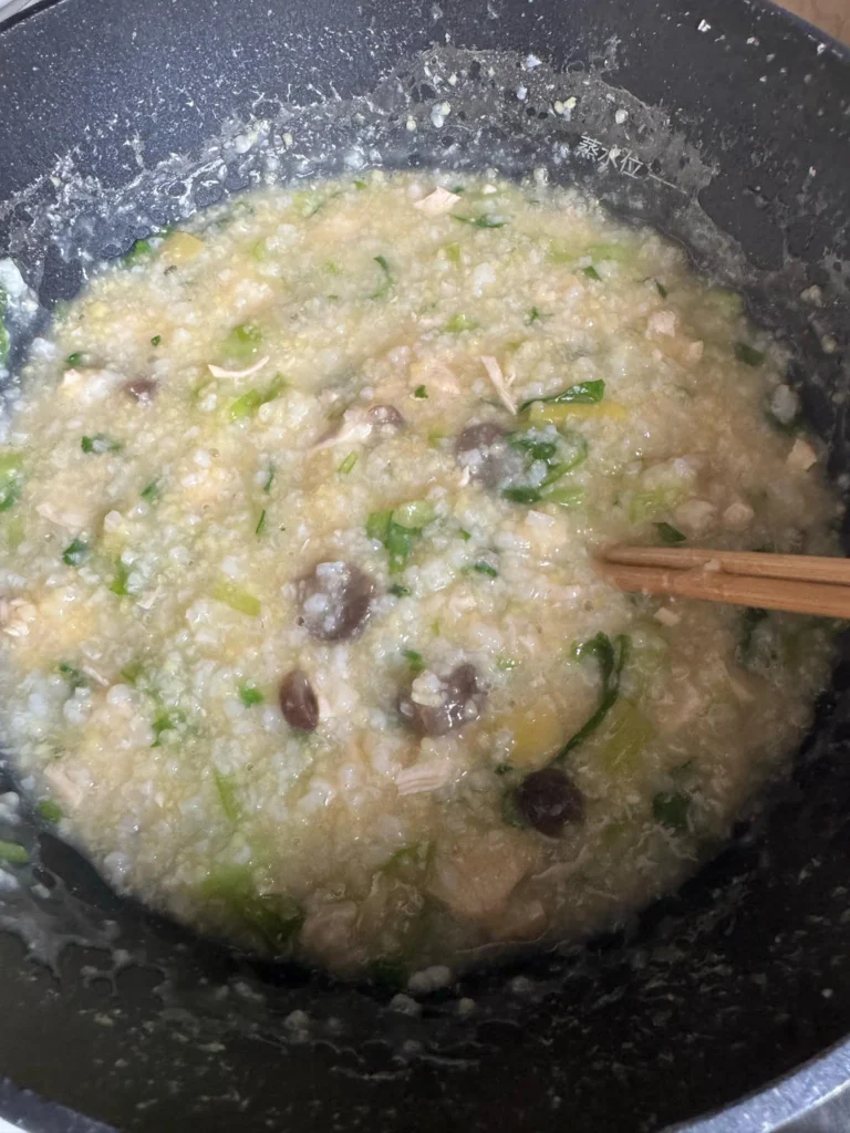 Chicken and Greens Congee