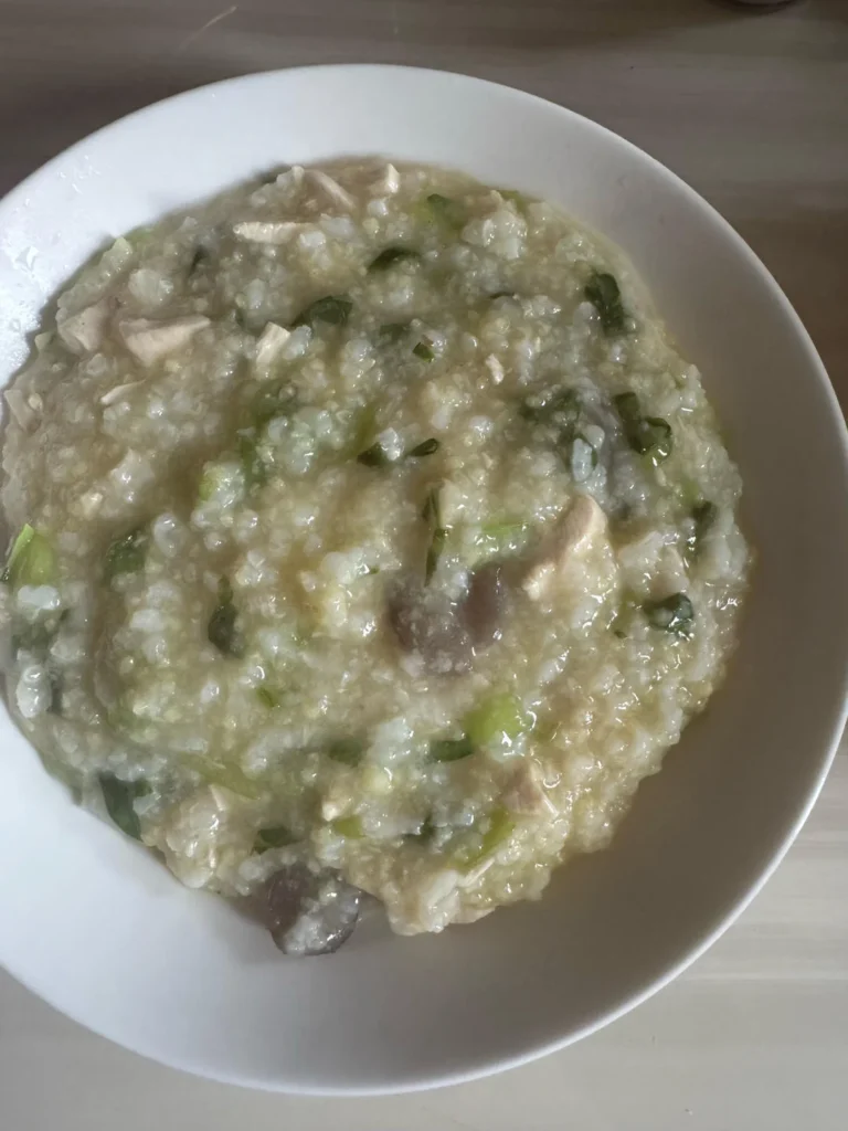 Chicken and Greens Congee