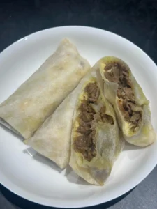 Curry Cheese Beef Wraps