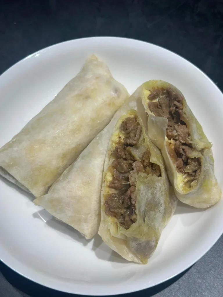 Curry Cheese Beef Wraps