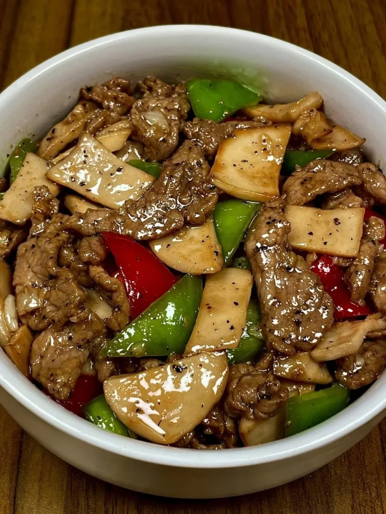 Stir-fried Beef with King Oyster Mushrooms