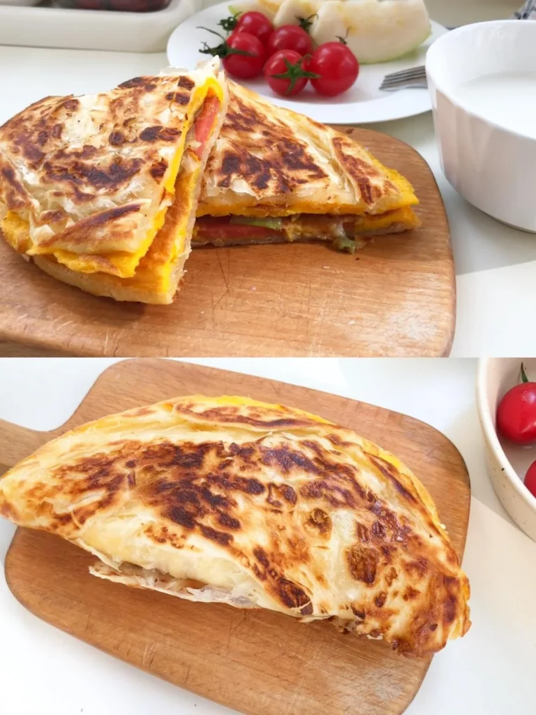 Quick Breakfast: Scallion Pancake Sandwich
