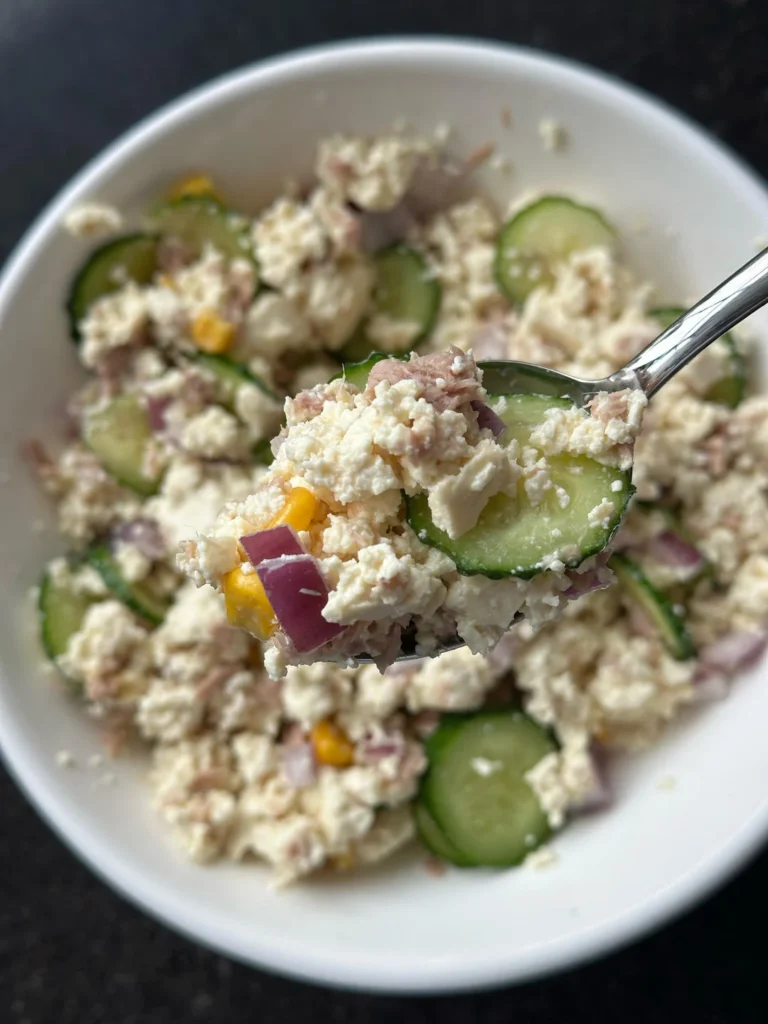 Cucumber Tuna Tofu Salad