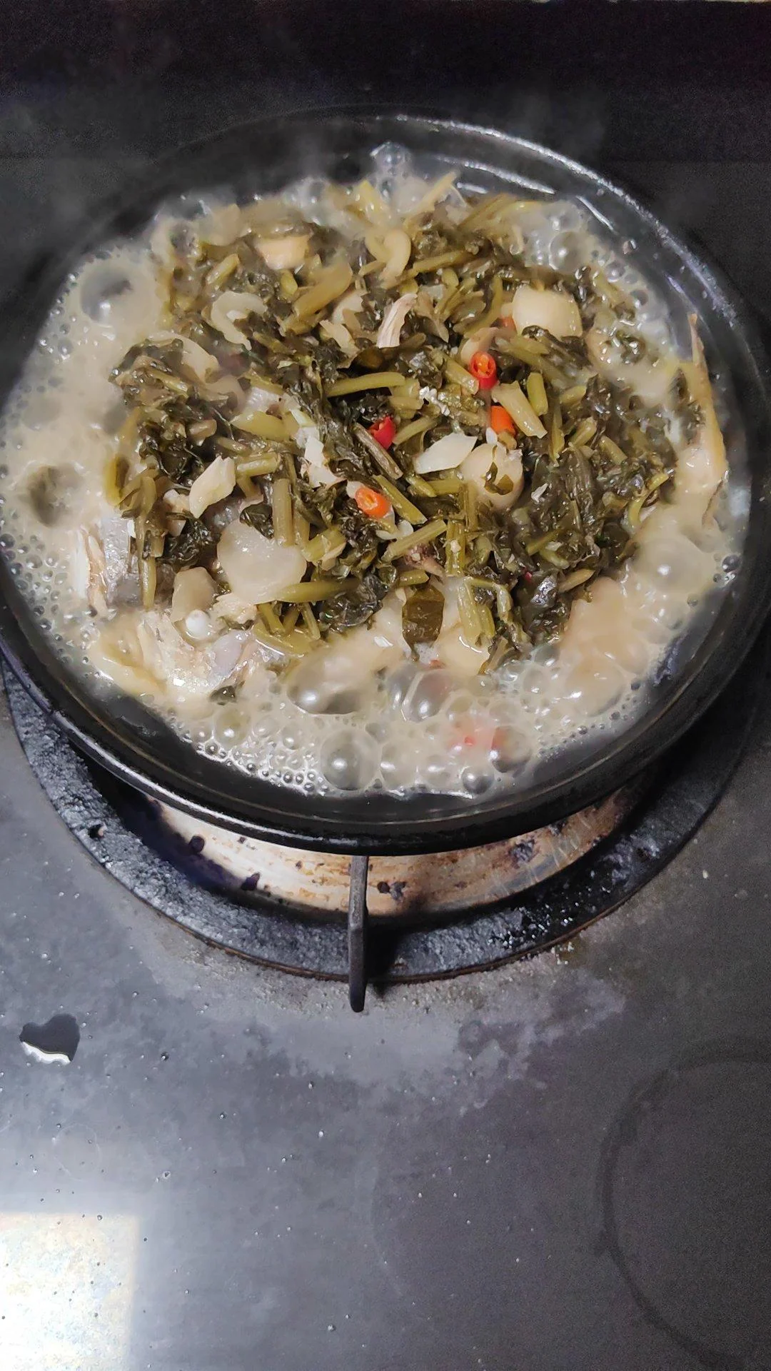Braised Small Sea Fish with Pickled Radish