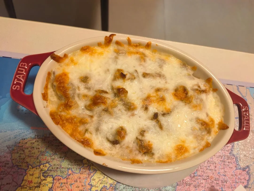Baked Beef Rice with Mozzarella