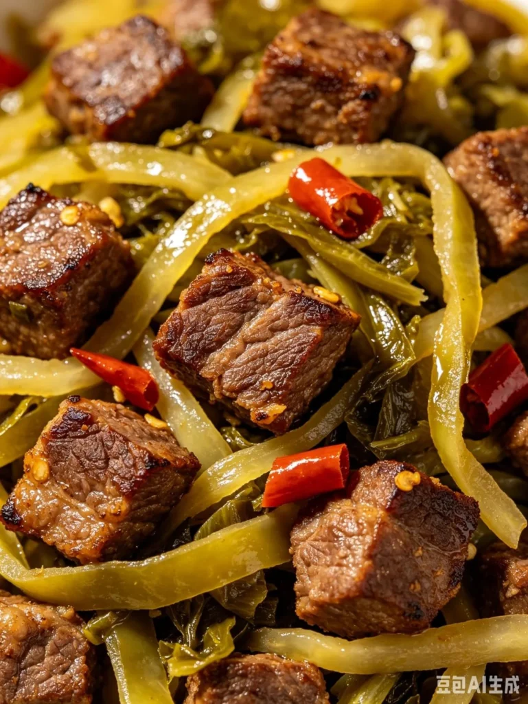 Stir-fried Beef with Pickled Mustard Greens