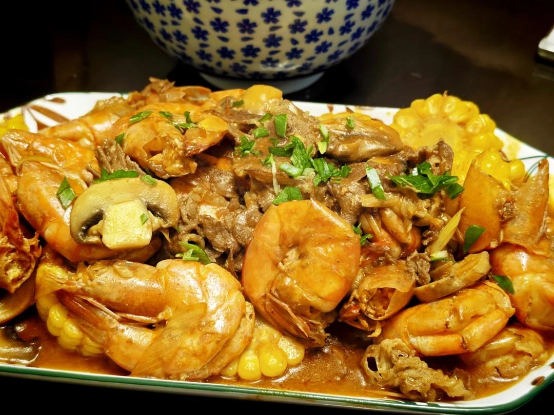 Spicy Curry Beef and Shrimp