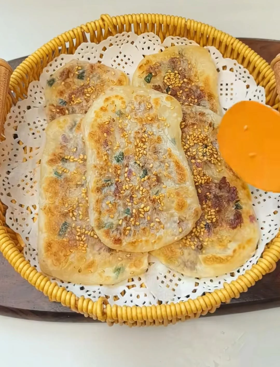 Beef Guokui (Crispy Stuffed Flatbread)
