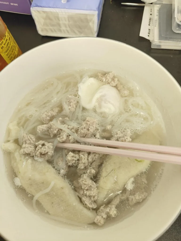 Fish Ball Lean Pork and Egg Noodle Soup