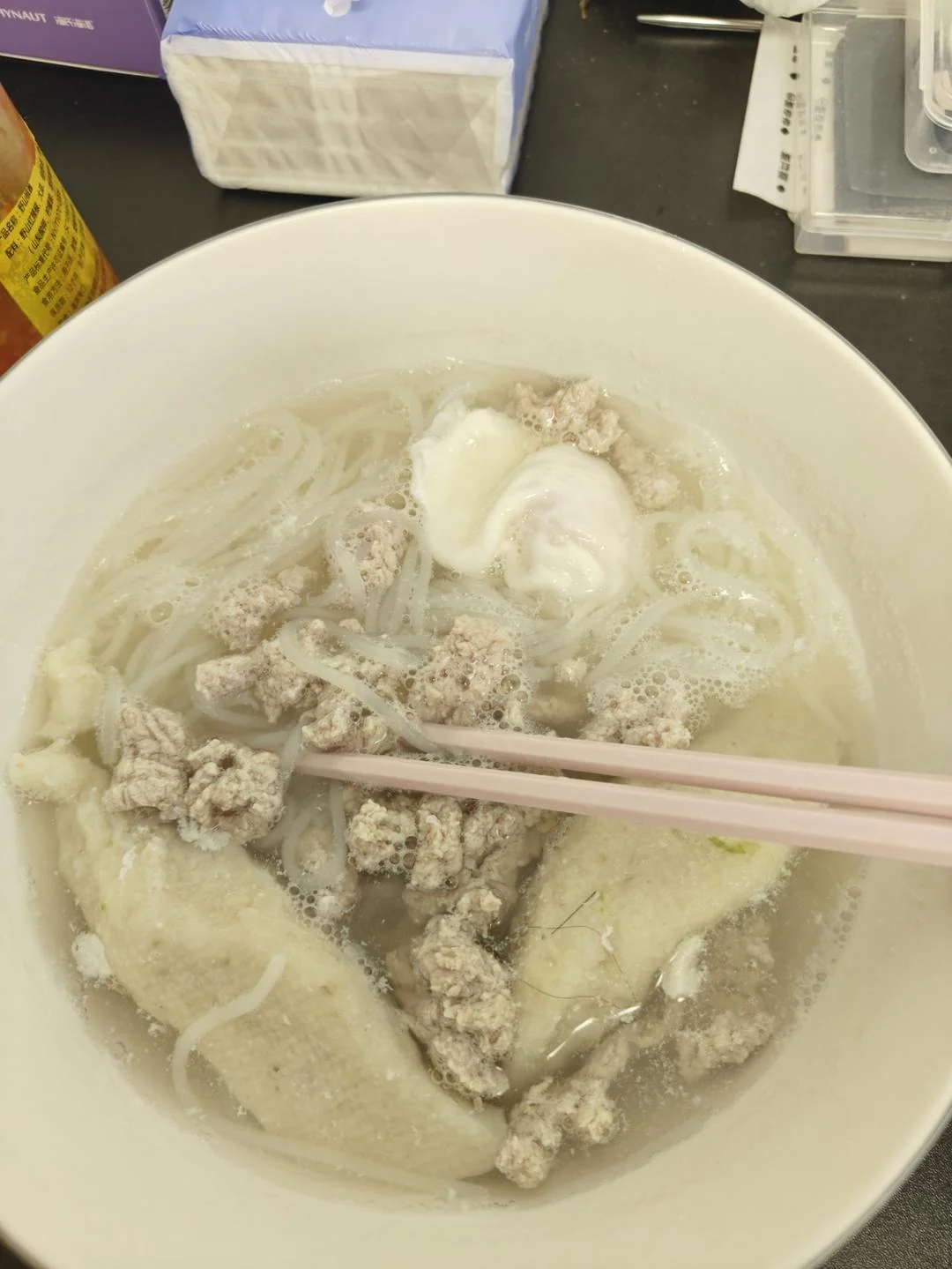 Fish Ball Lean Pork and Egg Noodle Soup