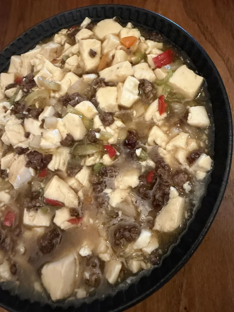 Spicy Kimchi Beef with Silken Tofu