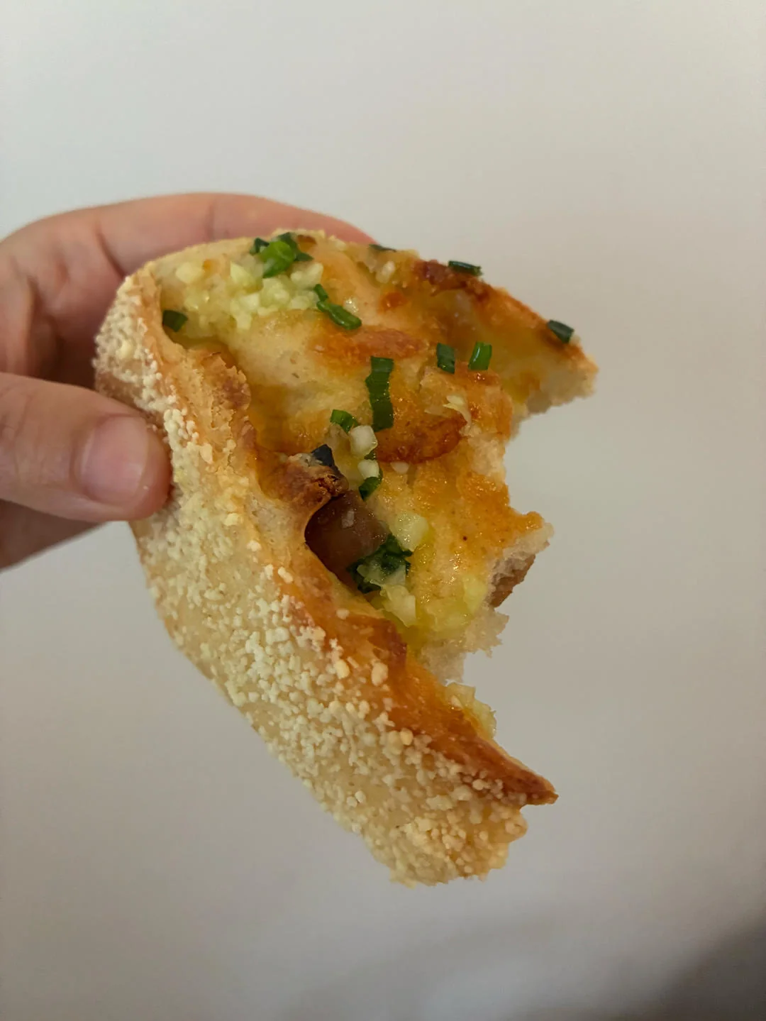 20% Whole Wheat French Soft Rolls with Garlic Butter, Cheese & Pork Jerky