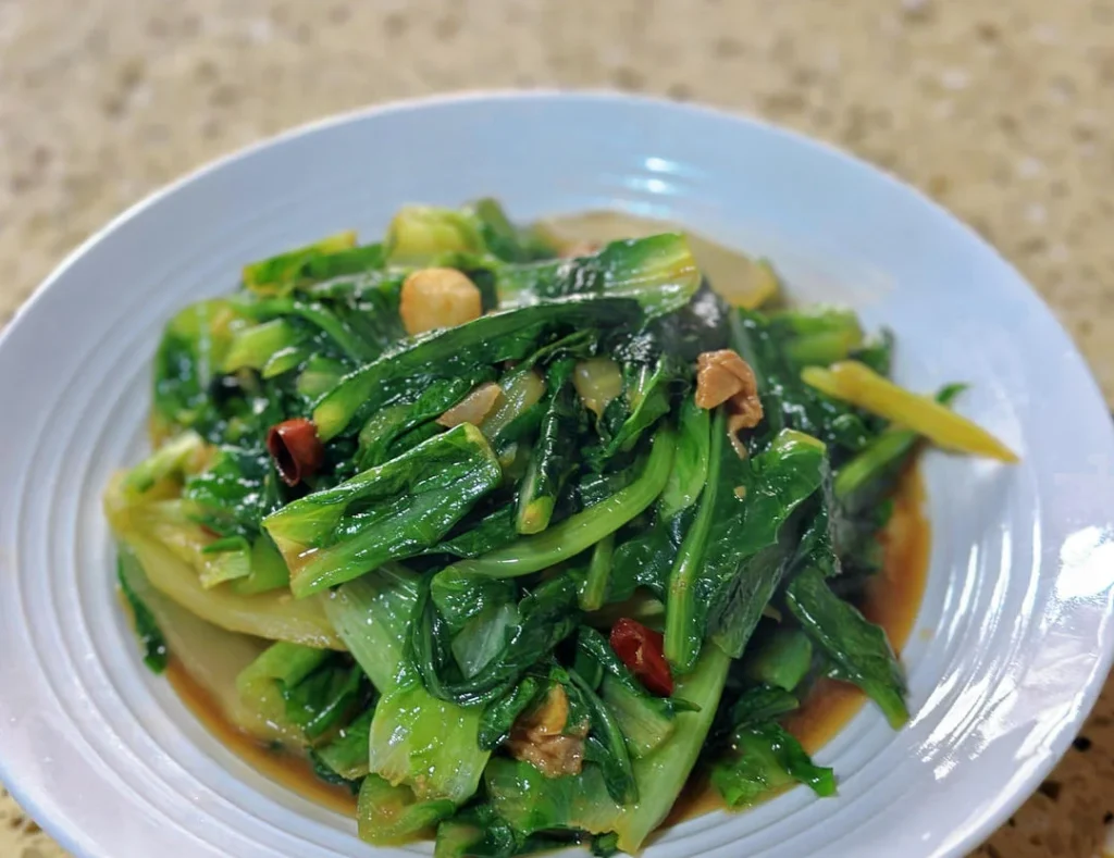 Shrimp Paste Stir-fried Romaine Lettuce