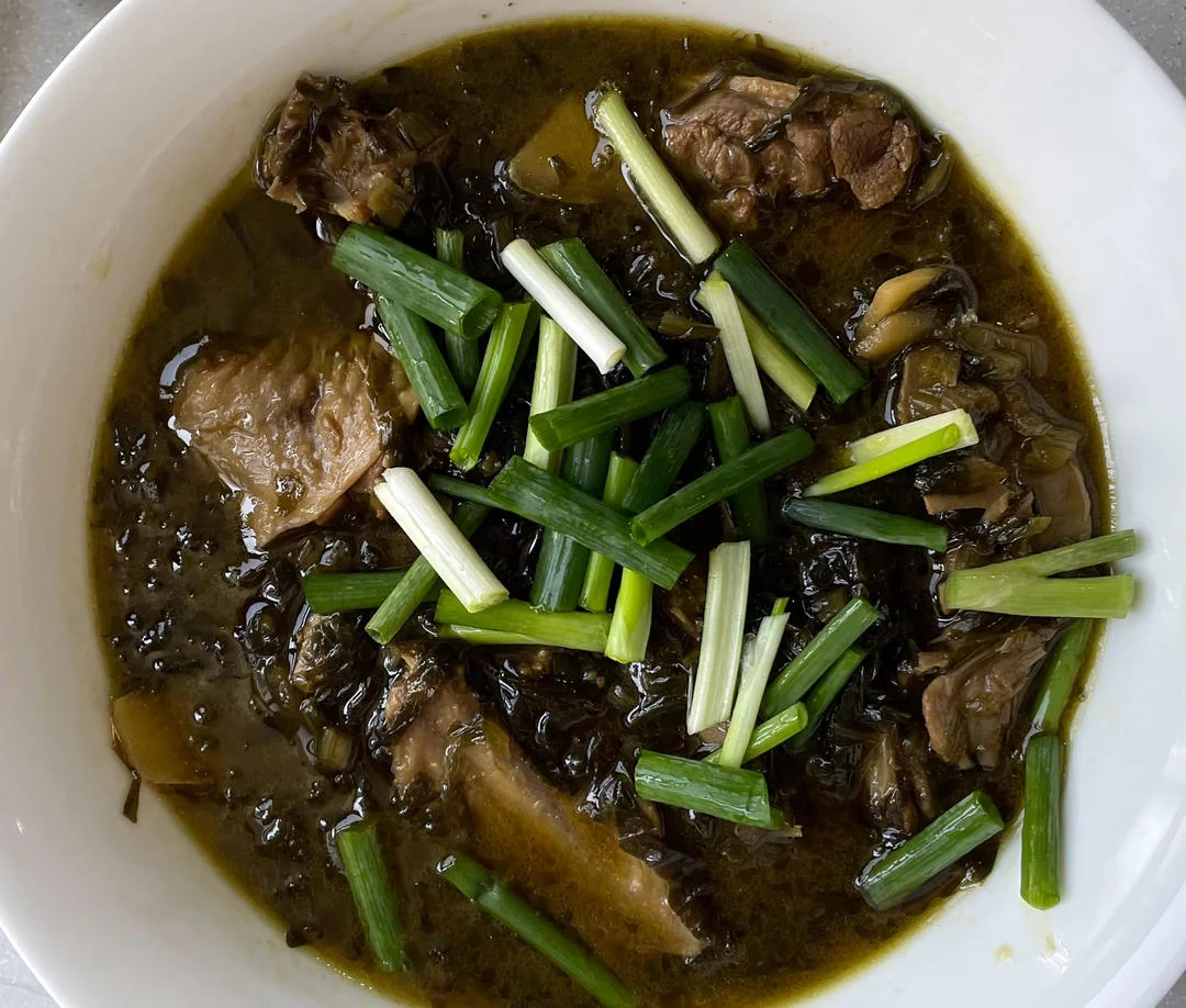 Braised Duck with Pickled Mustard Greens