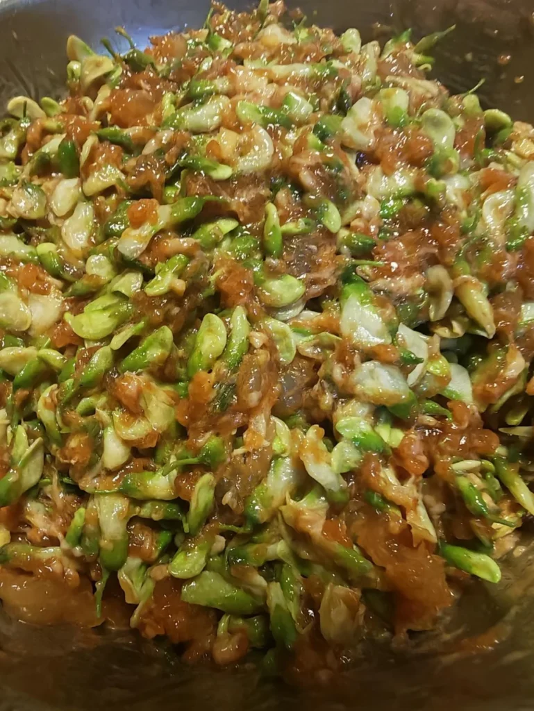 Locust Flower, Pork and Shrimp Dumplings