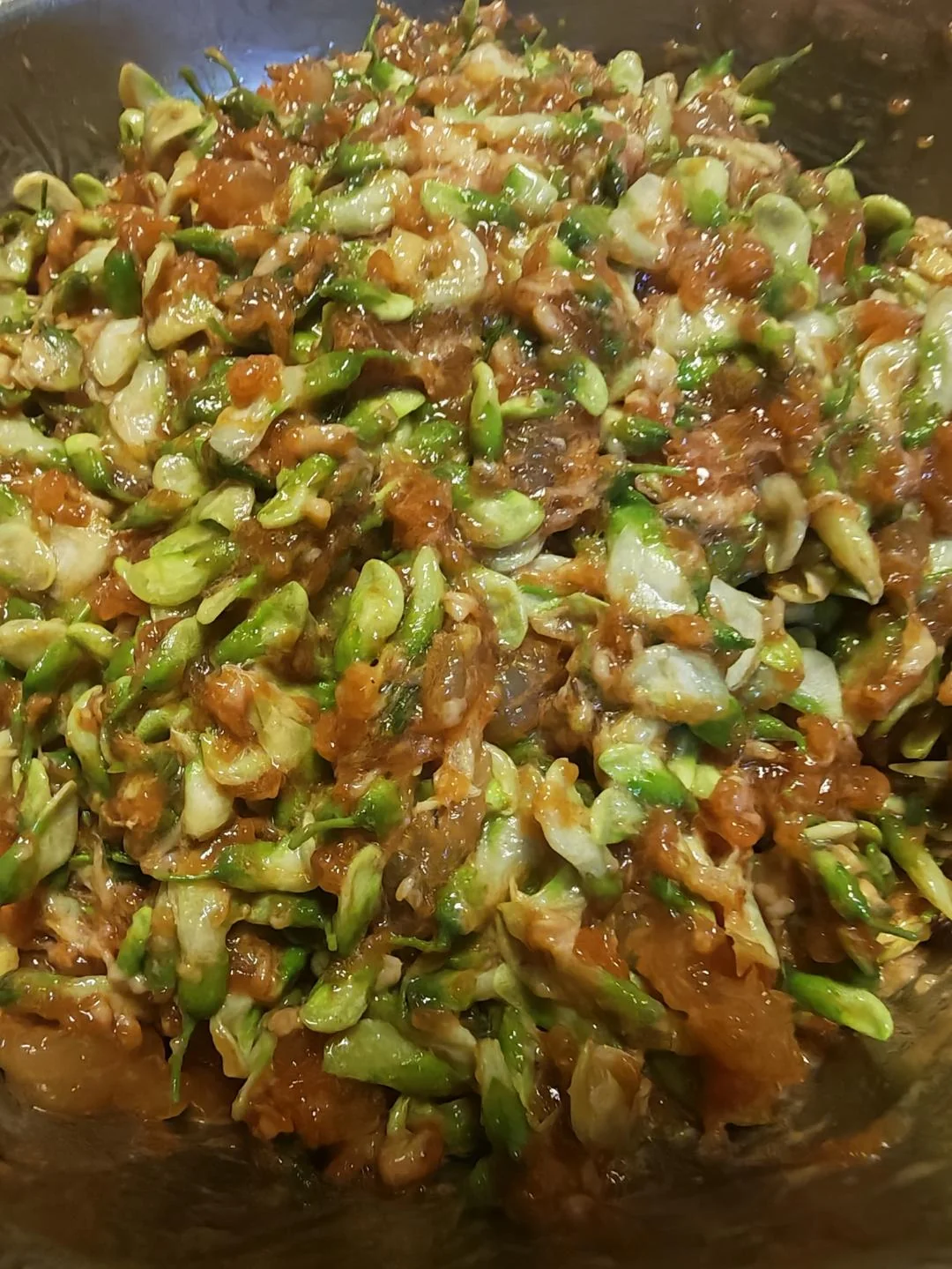 Locust Flower, Pork and Shrimp Dumplings