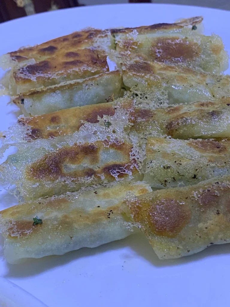 Chive and Pork & Scallion and Pork Potstickers