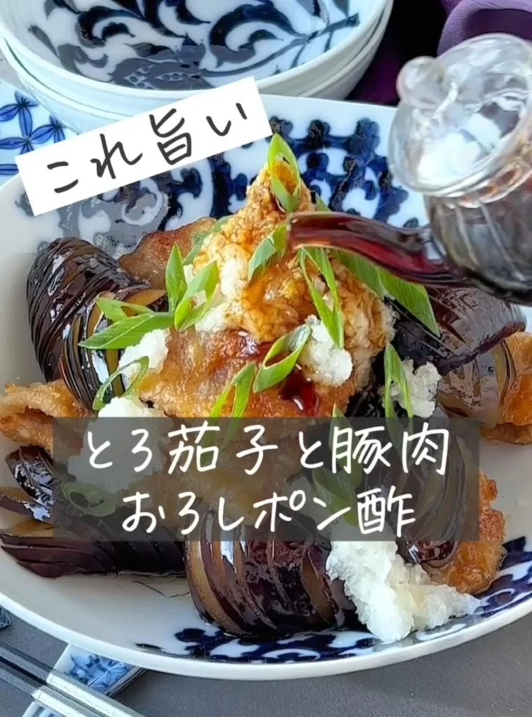 Eggplant and Pork with Yuzu Vinegar