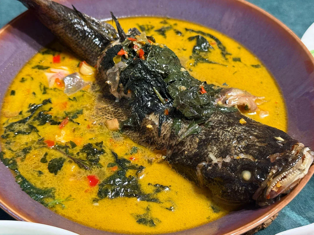 Marble Goby in Golden Broth with Perilla