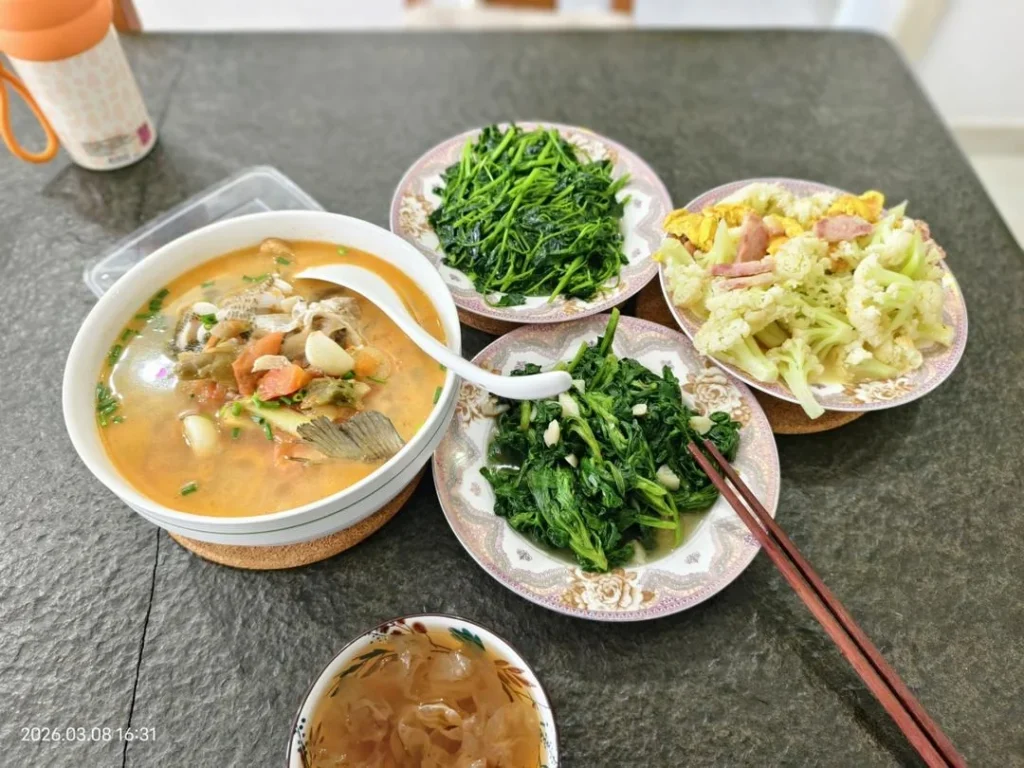 Sour Mustard Greens Sea Bass with Wine-Scented Clover