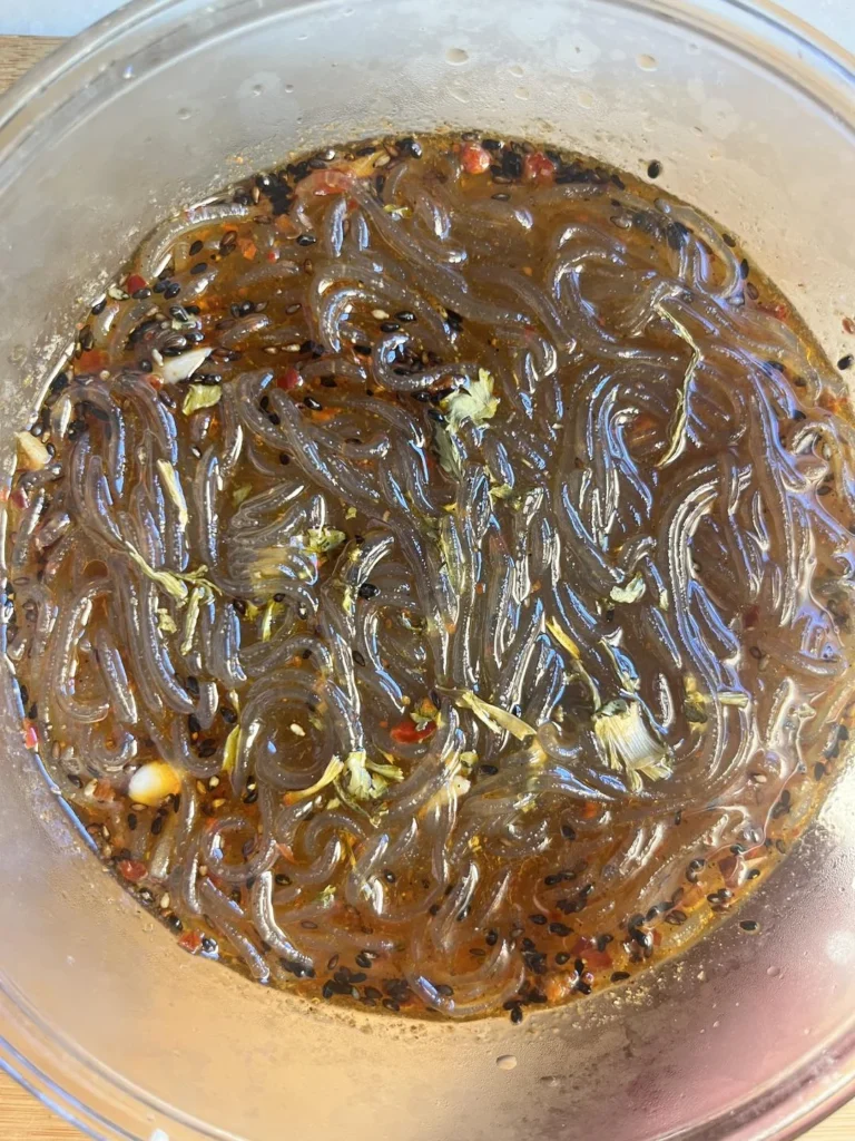 Hot and Sour Sweet Potato Noodles (Suan La Fen)