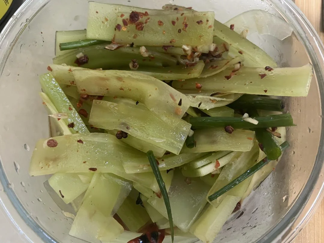 Scorched Celery Cabbage with Lettuce (Qiang Ban Wo Sun)