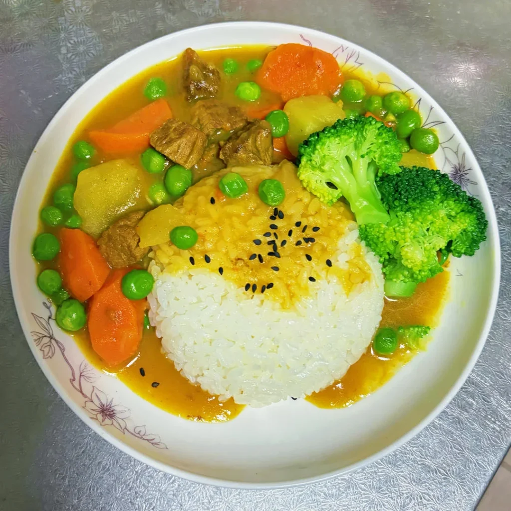 Japanese-Style Curry Beef with Potatoes over Rice