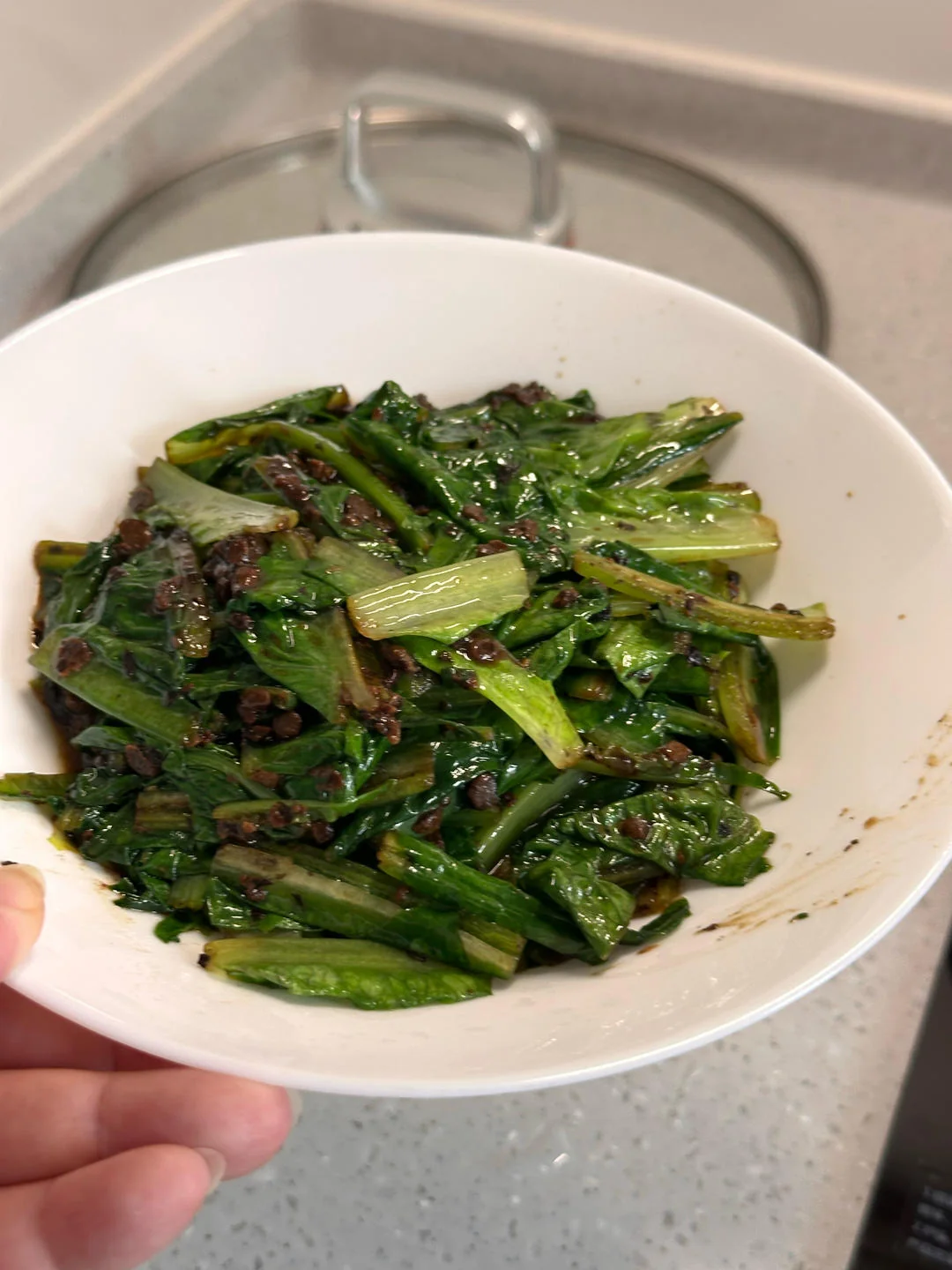 Stir-fried Indian Lettuce with Fermented Black Beans (Quick & Easy)