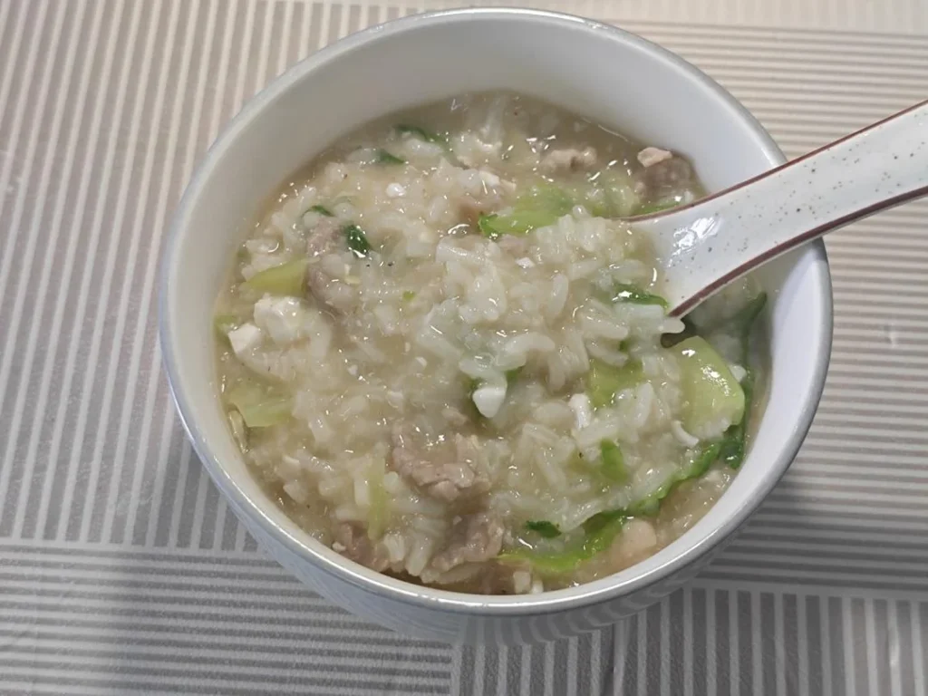 Beef Congee with Salted Egg Yolk