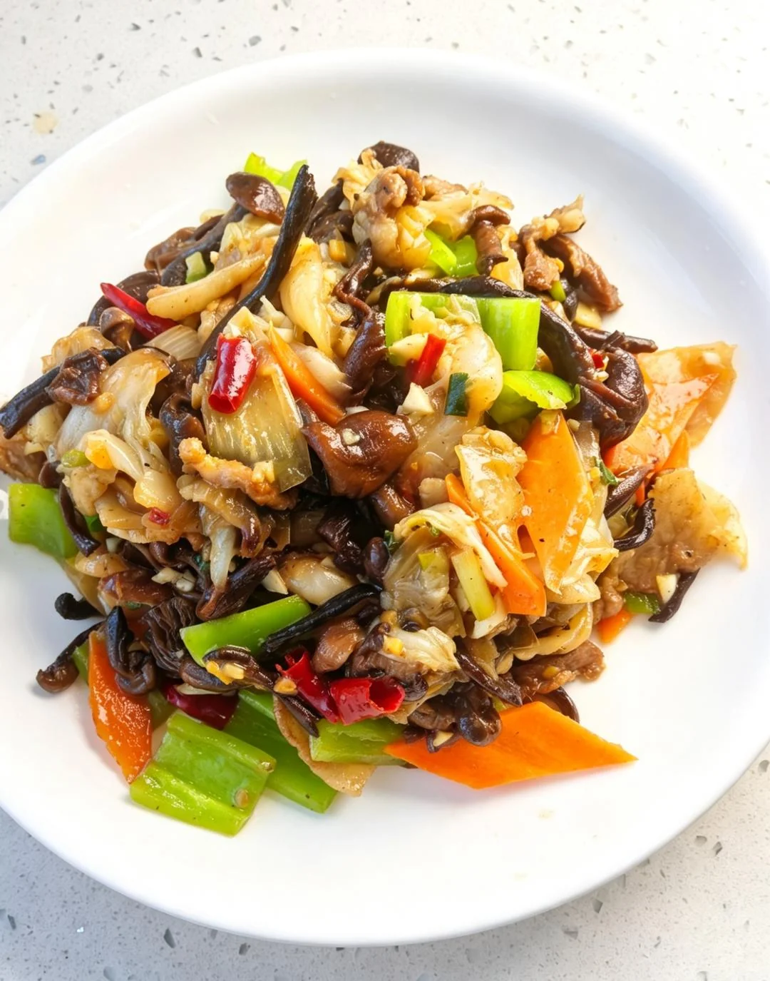 Stir-fried Hazelnut Mushrooms with Napa Cabbage – A Northeast Chinese Home Classic