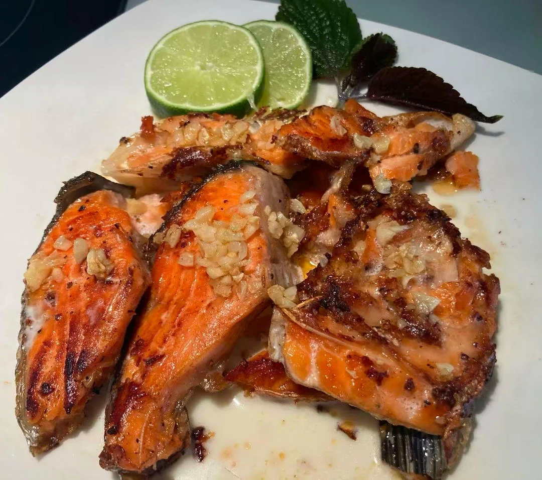 Pan-Seared Salmon Collar (French Style)