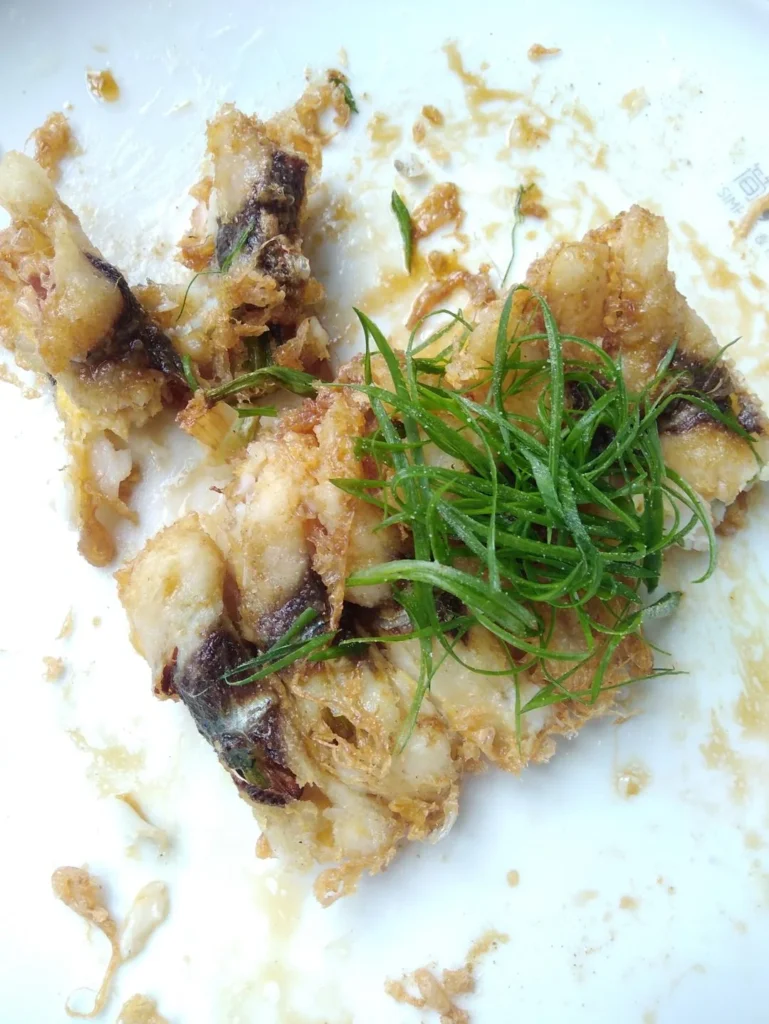 Crispy Fish Rolls with Roast Pork
