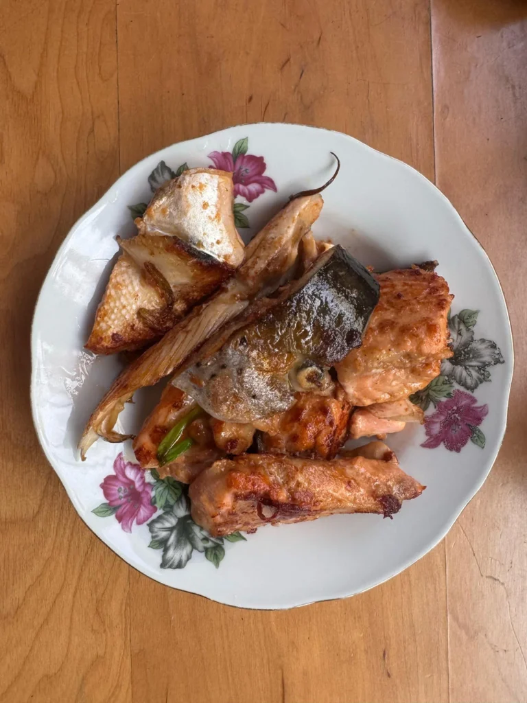 Pan-Fried Salmon Head