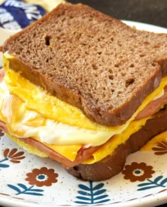 Cheese, Spam and Fried Egg Sandwich