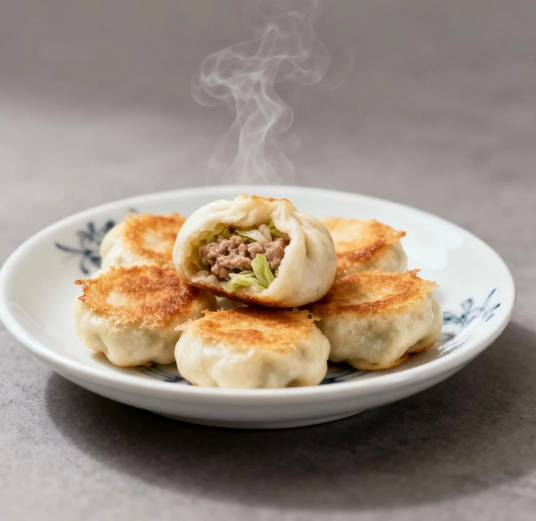 Pan-Fried Pork and Scallion Buns