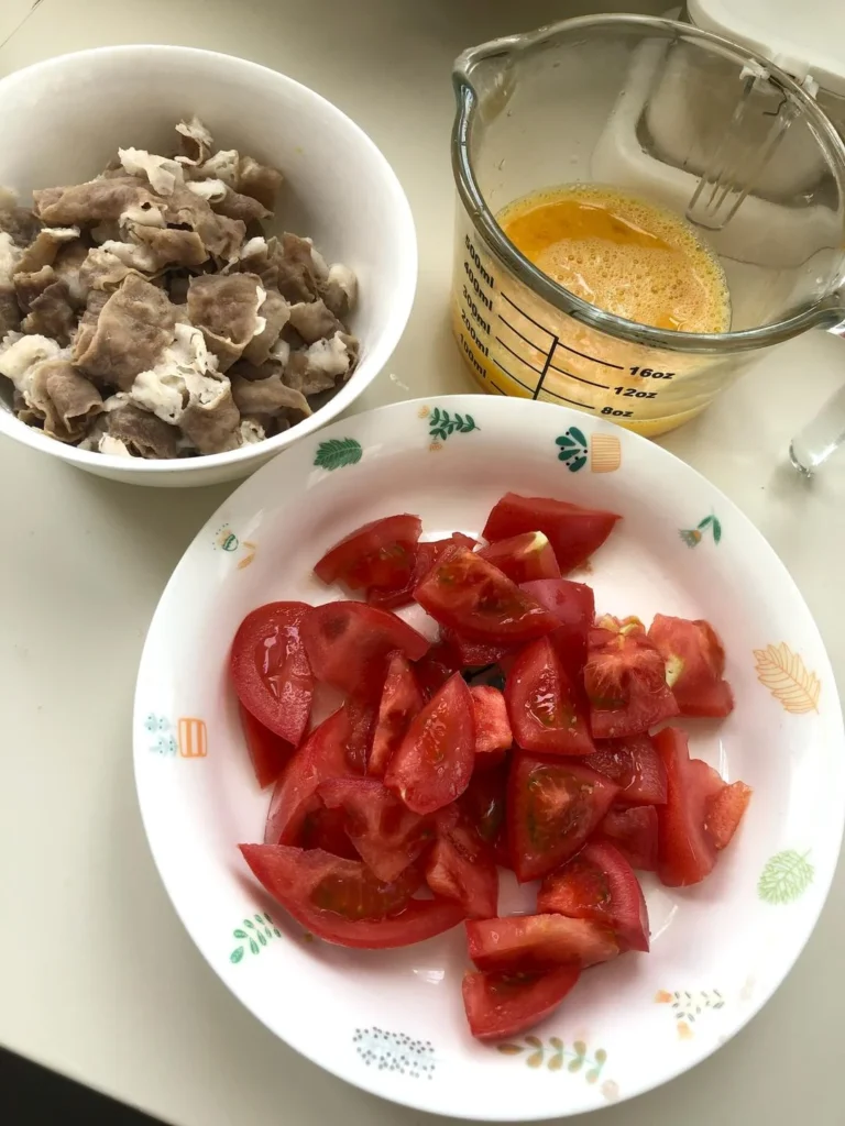 Quick Tomato, Egg & Beef Brisket
