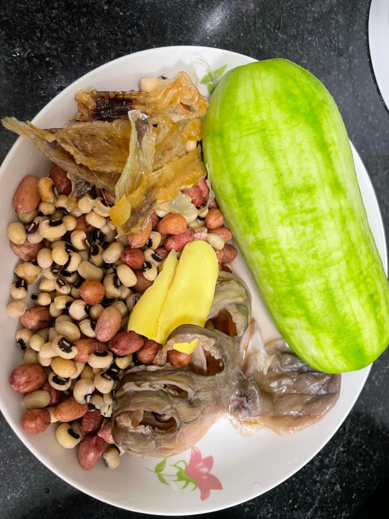 Postpartum Lactation Soup – Hairy Gourd, Octopus, Peanut and Black-Eyed Bean Soup