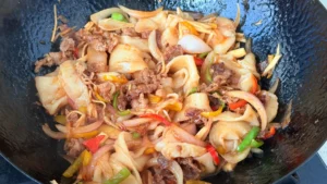 Pan-Seared Beef with Hand-Pulled Noodles