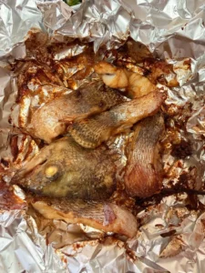 Air Fryer Roasted Sea Bass