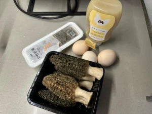 Steamed Egg Custard with Morel Mushrooms and Shrimp Paste