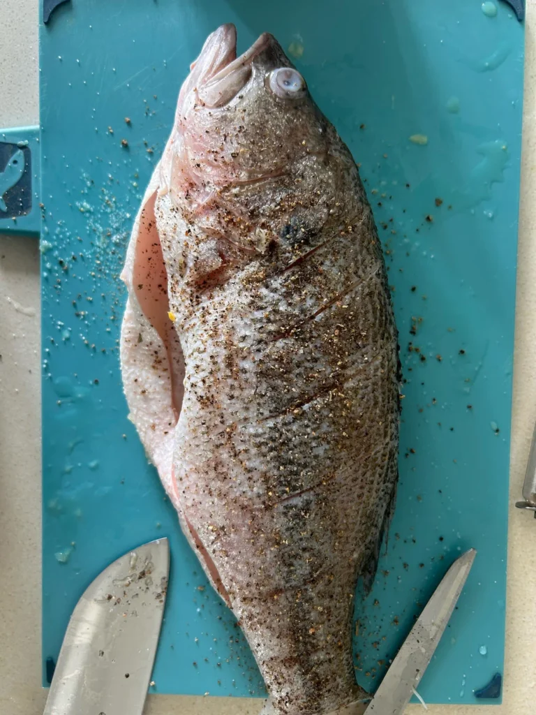 Garlic Lemon Roasted Sea Bass