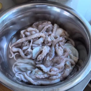 Stir-fried Octopus with Garlic Scapes