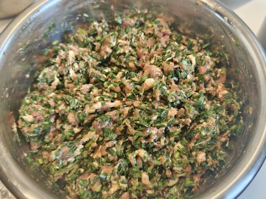 Chive and Pork Dumpling Filling