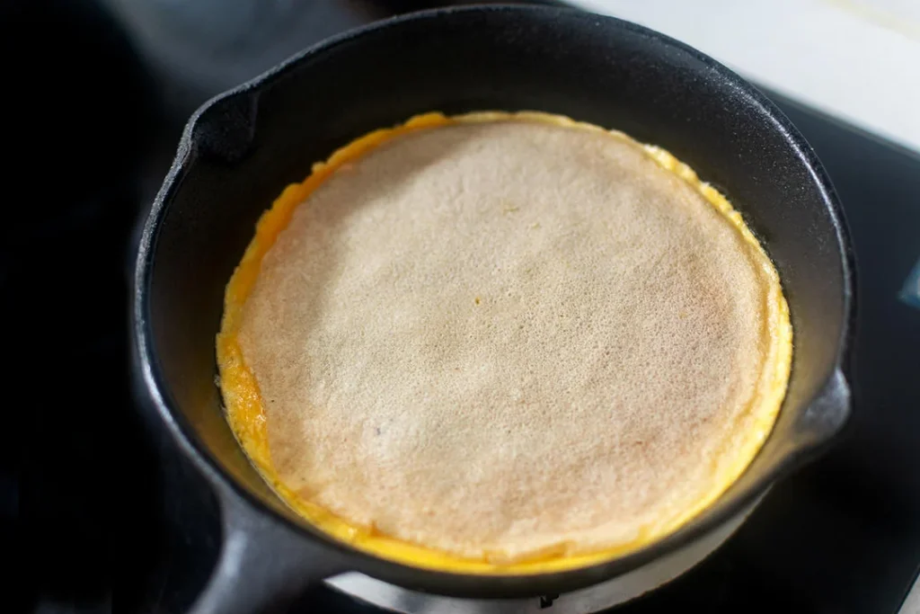 Creative Breakfast Egg Pancakes! Buckwheat Pancakes with Cabbage, Shrimp & Eggs 🌮