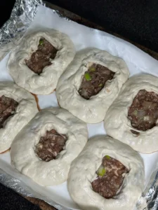 Oven-Baked Beef Shaobing with Egg