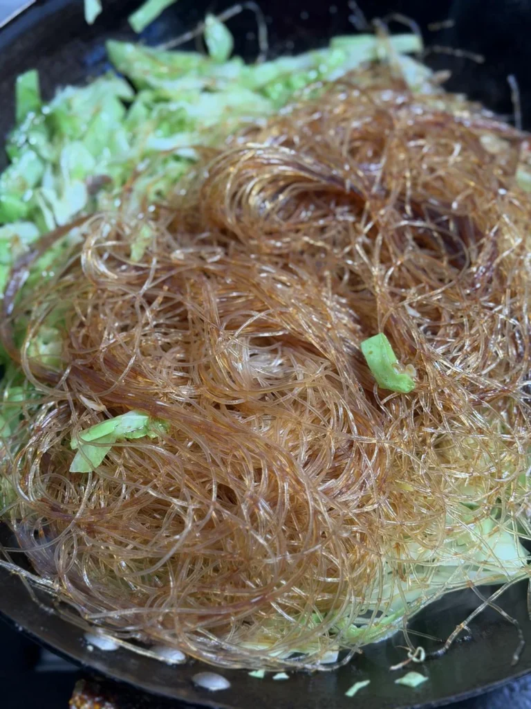 Quick & Easy Cabbage and Glass Noodles Stir-fry